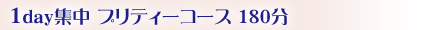 1day集中 プリティーコース