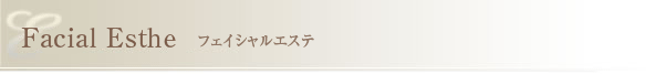 フェイシャルエステ